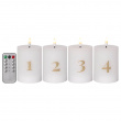 LED Advent candles with numbers