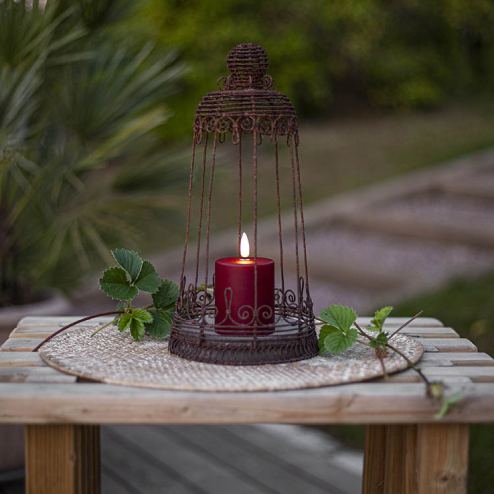 Small block light with twilight sensor, Red in the group Lighting / Outdoor lighting / Pillar candles and lanterns at SmartaSaker.se (14687)