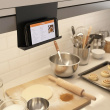Mobile phone holder for kitchen cabinets