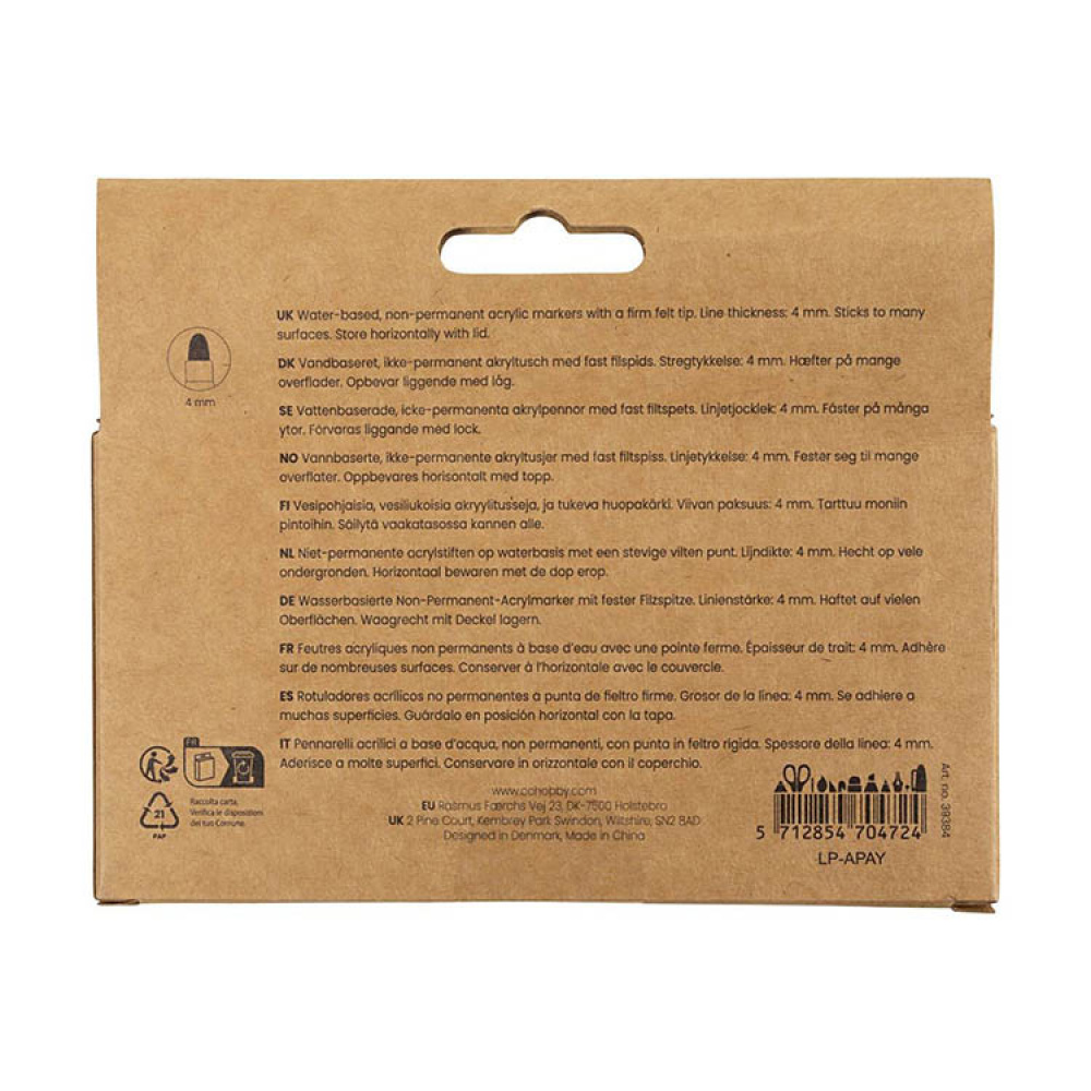 Marker pens 6-pack in the group at SmartaSaker.se (14701)