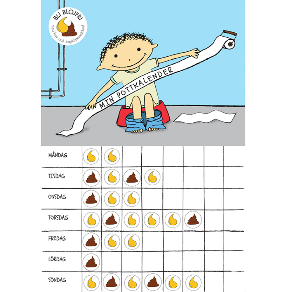 Potty training calendar with stickers in the group House & Home / Kids at SmartaSaker.se (14752)