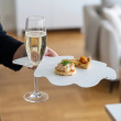 Cocktail Plate with Glass Holder