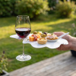 Cocktail Plate with Glass Holder