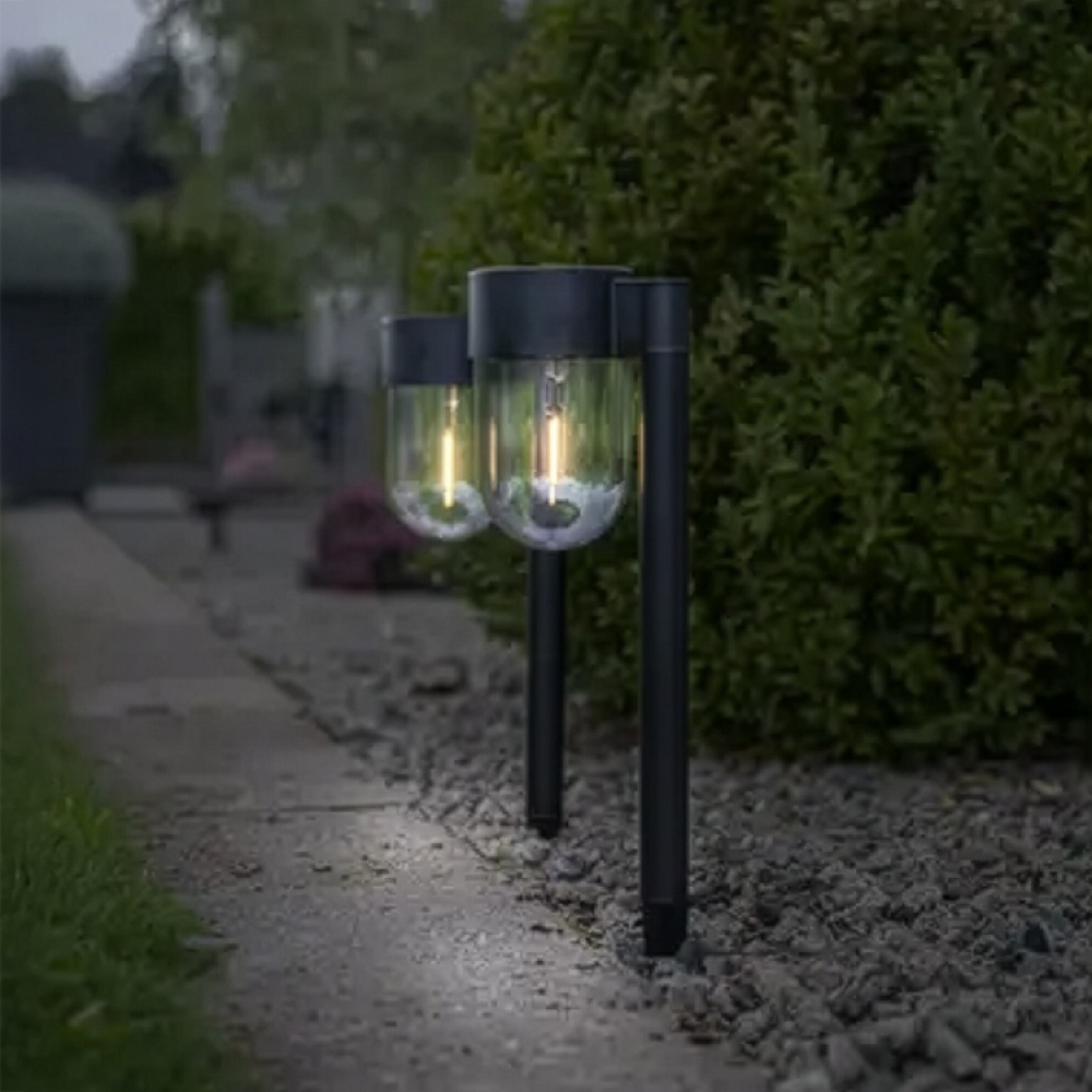Solar-powered ground lighting, 2-pack, 30 cm in the group Lighting / Outdoor lighting / Solar Cell Lighting at SmartaSaker.se (14849)
