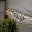 Solar string lights with hanging small bulbs