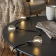 Solar string lights with hanging small bulbs