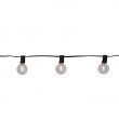 Solar string lights with hanging small bulbs