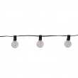Solar string lights with hanging small bulbs