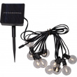 Solar string lights with hanging small bulbs