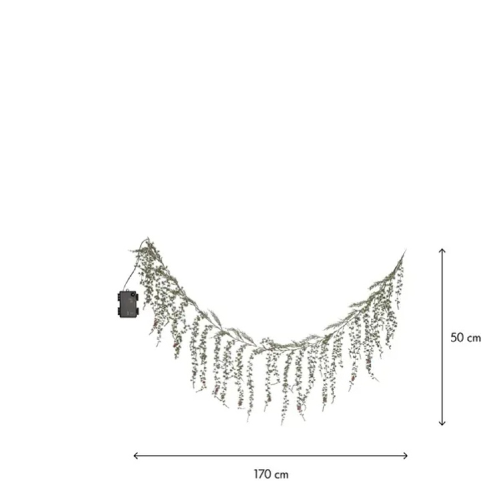 Garland with hanging evergreen branches in the group Lighting / Outdoor lighting at SmartaSaker.se (14881)