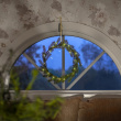 Fir wreath with lights