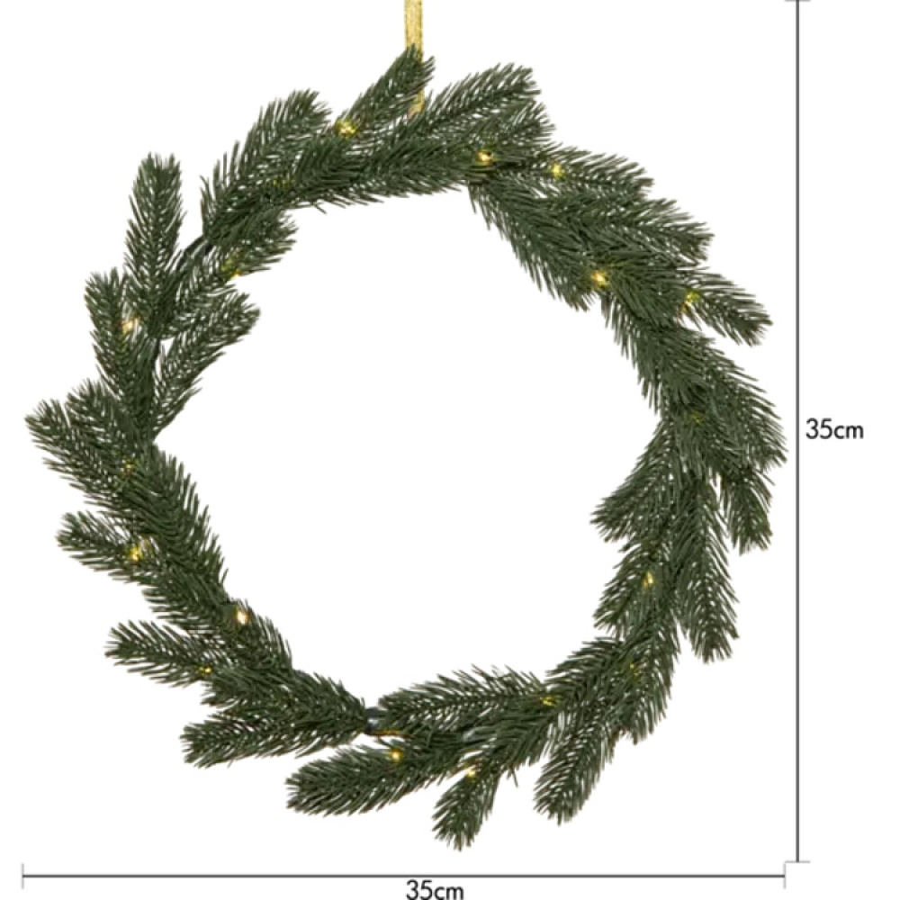 Fir wreath with lights in the group Lighting / Indoor lighting at SmartaSaker.se (14883)