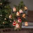 String lights with Santas and music