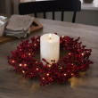 Rowan berry wreath with lights