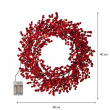 Rowan berry wreath with lights
