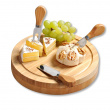 Cheese board with cheese utensils
