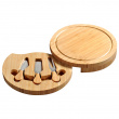 Cheese board with cheese utensils