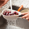 Colander with folding handles