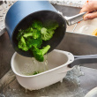 Colander with folding handles
