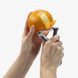 Self-sharpening vegetable peeler