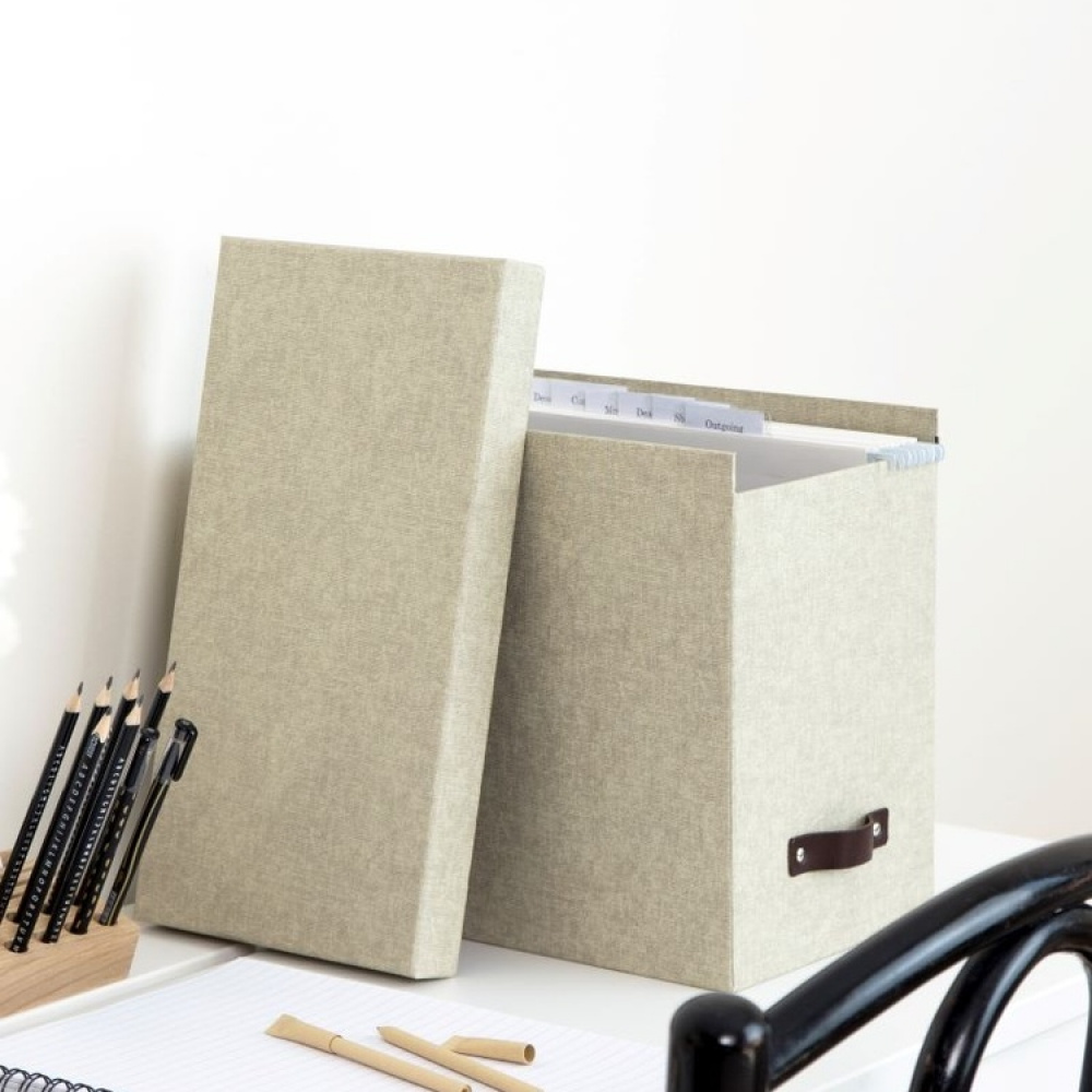 Archive box with hanging folders, Johan canvas, Bigso in the group Storage / Office supplies at SmartaSaker.se (40013)