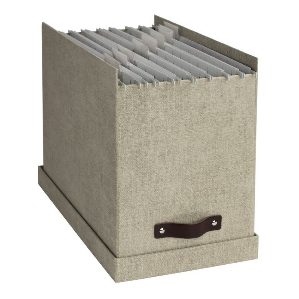 Archive box with hanging folders, Johan canvas, Bigso in the group Storage / Office supplies at SmartaSaker.se (40013)