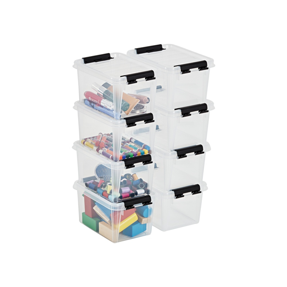 Box, Small, SMARTSTORE 1,5L, CLASSIC, 20 x 15 x H11 cm, Clear / Black in the group Storage / Storage boxes / SmartStore storage boxes at SmartaSaker.se (40020)