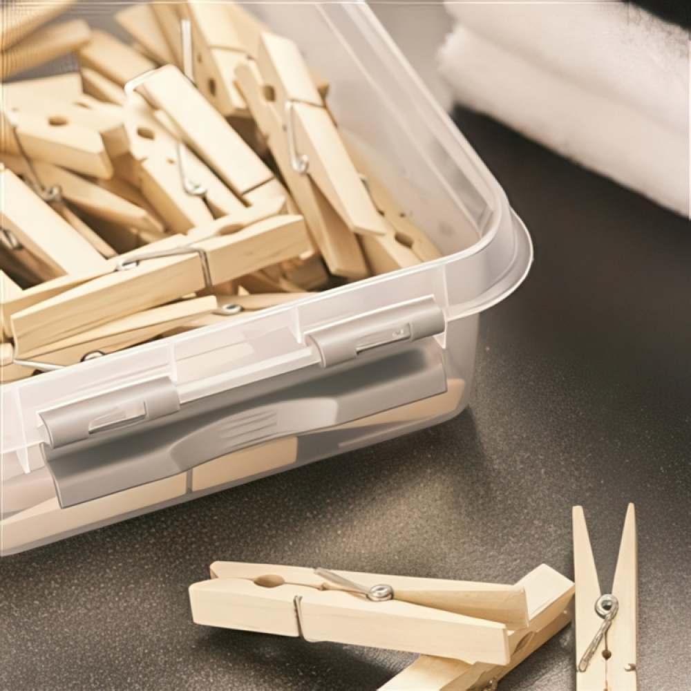 Box, 1L, Q-LINE SMALL BOX, 20 x 15 x H 6 cm, Clear / Silver Grey in the group Storage / Storage boxes / Mini organizers at SmartaSaker.se (40021)