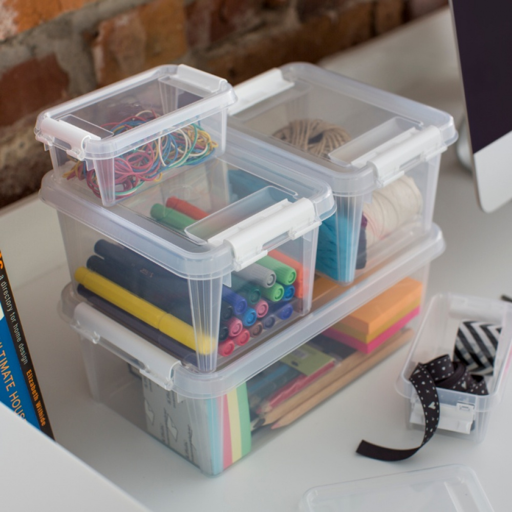 Box, Small, SMARTSTORE 1,5L HOME, 20 x 15 x H11 cm, Clear / White in the group Storage / Storage boxes / SmartStore storage boxes at SmartaSaker.se (40023)