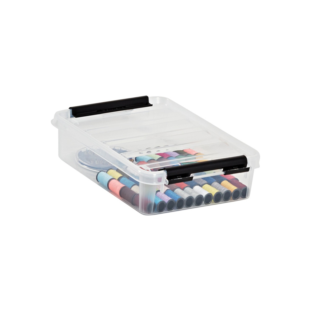 Box, SMARTSTORE 1L, CLASSIC, 21 x 17 x H 6 cm, Clear / Black in the group Storage / Storage boxes / Mini organizers at SmartaSaker.se (40025)
