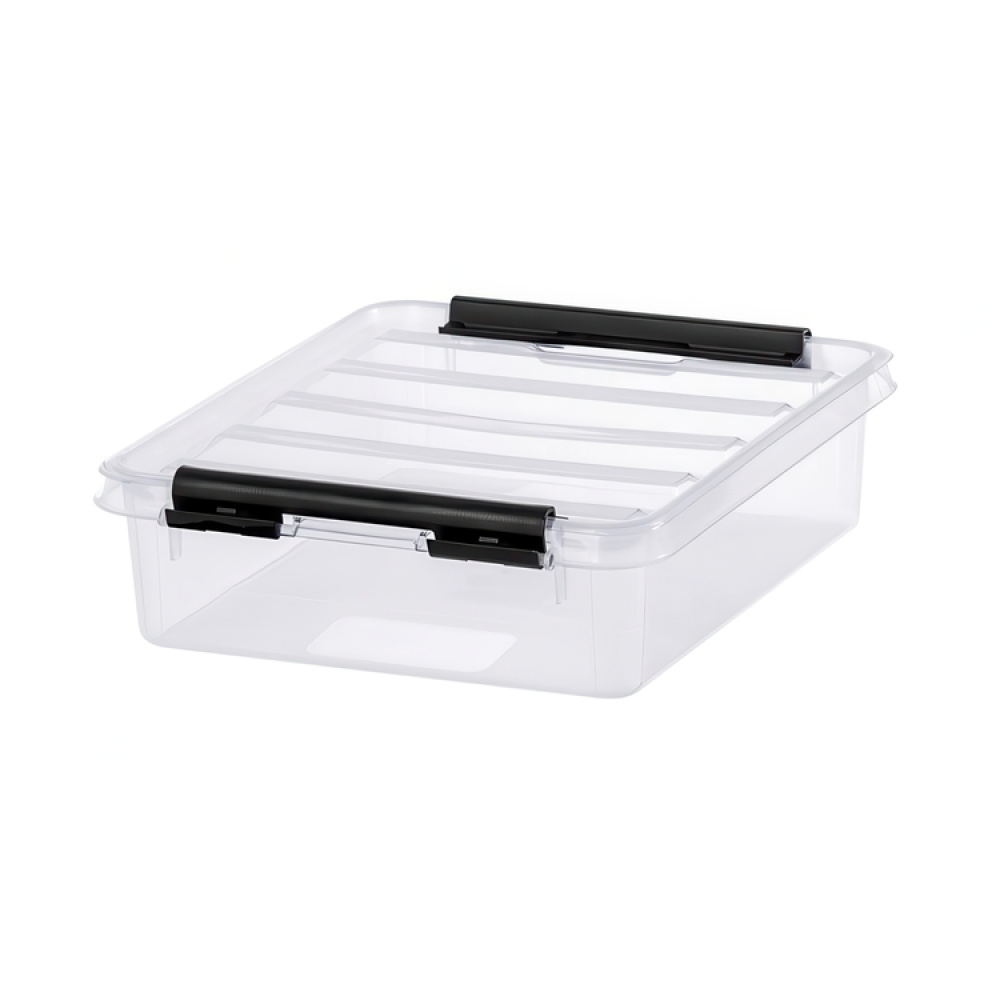 Box, SMARTSTORE 1L, CLASSIC, 21 x 17 x H 6 cm, Clear / Black in the group Storage / Storage boxes / Mini organizers at SmartaSaker.se (40025)