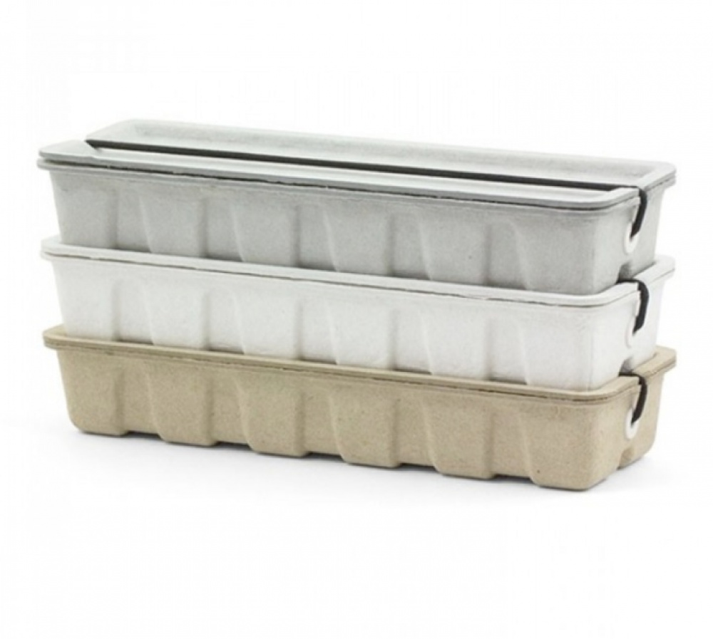 Pen Box made of waste paper, MIDORI PULP STORAGE, white in the group Storage / Storage boxes / Mini organizers / Boxes at SmartaSaker.se (40026)