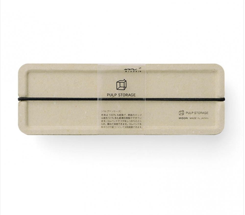 Pen Box made of waste paper, MIDORI PULP STORAGE, white in the group Storage / Storage boxes / Mini organizers / Boxes at SmartaSaker.se (40026)