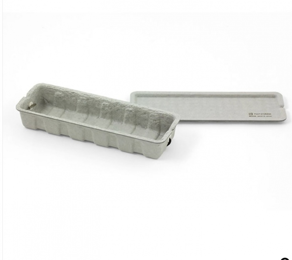Pen Box made of waste paper, MIDORI PULP STORAGE, white in the group Storage / Storage boxes / Mini organizers / Boxes at SmartaSaker.se (40026)