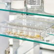 Small box, 4 compartments, THE HOME EDIT PILL ORGANIZER, Transparent Small box, 4 compartments, THE HOME EDIT PILL ORGANIZER, Transparent
