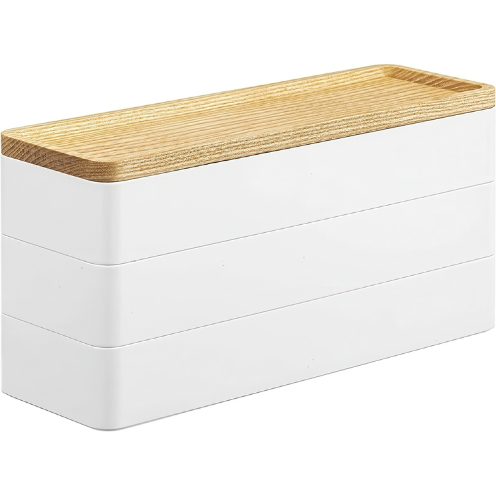 Box, RIN 3-TIER ACCESSORY HOLDER, Yamazaki, White / Nature in the group Storage / Bedroom storage / Jewelry storage at SmartaSaker.se (40030)