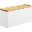 Box, RIN 3-TIER ACCESSORY HOLDER, Yamazaki, White / Nature