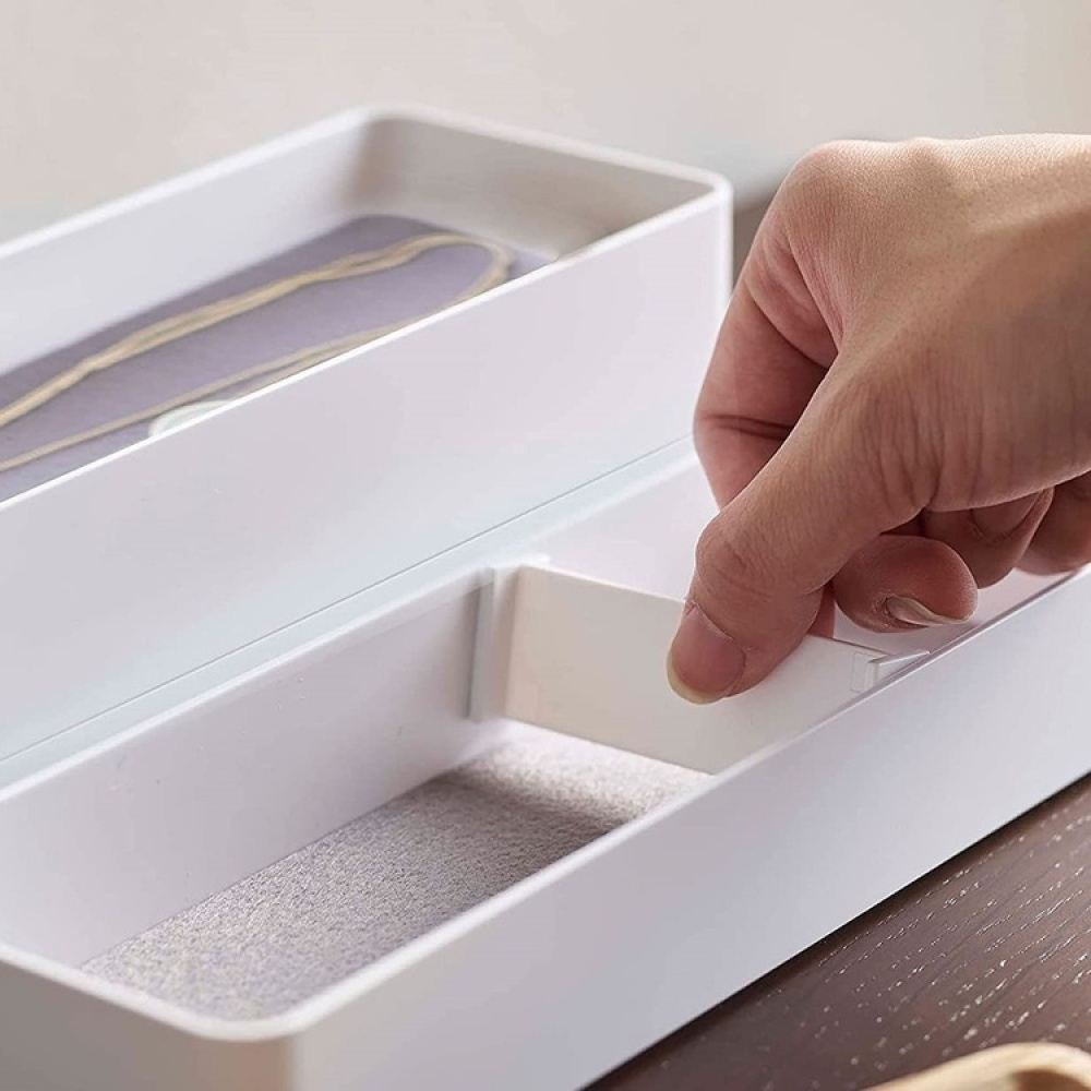 Box, RIN 3-TIER ACCESSORY HOLDER, Yamazaki, White / Nature in the group Storage / Bedroom storage / Jewelry storage at SmartaSaker.se (40030)