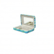Case with Mirror, PORTABLE JEWELRY CASE STRIPPED, 10 x 7 x 2 cm