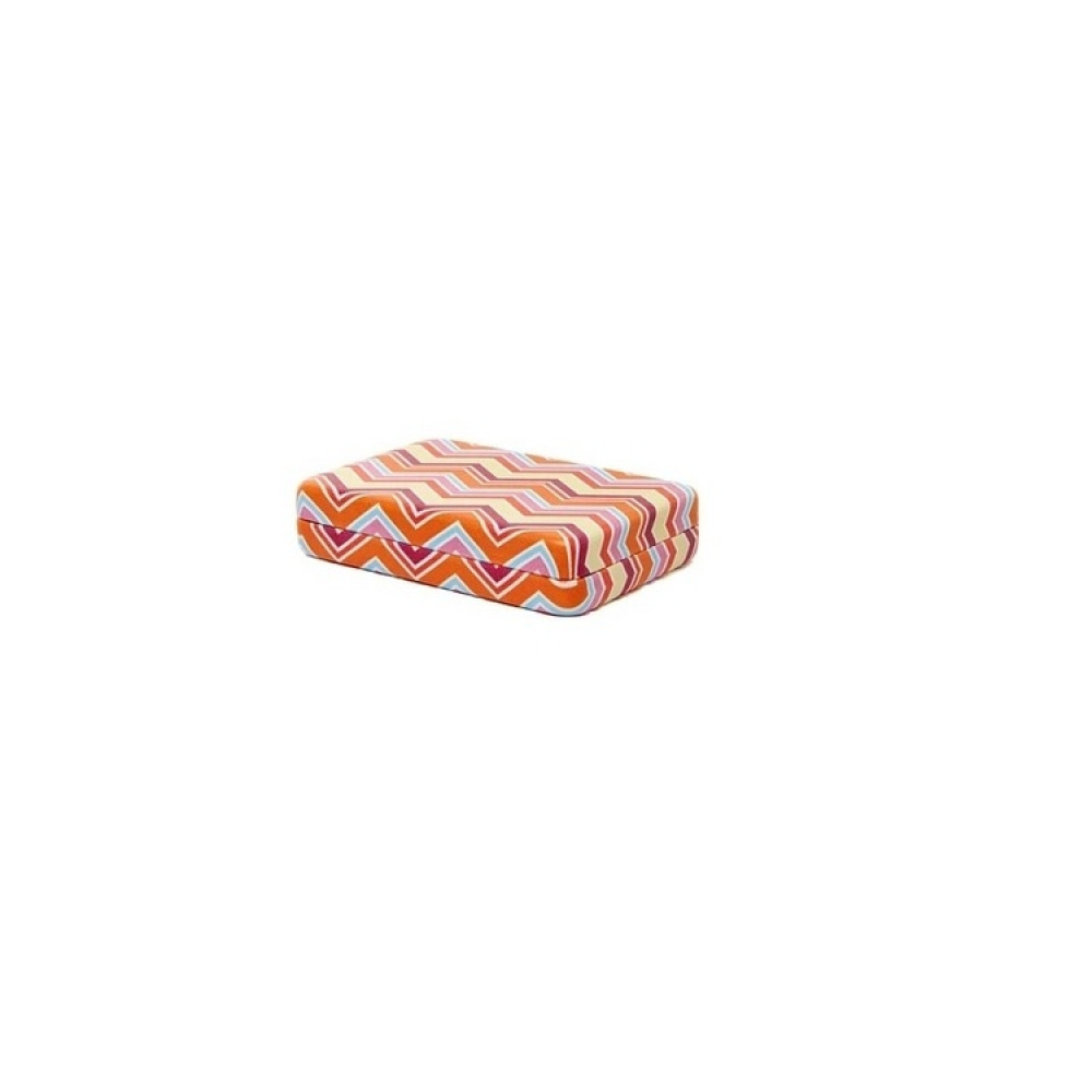Case with Mirror, PORTABLE JEWELRY CASE STRIPPED, 10 x 7 x 2 cm in the group Storage / Travel storage / Travel jewelry storage at SmartaSaker.se (40031)