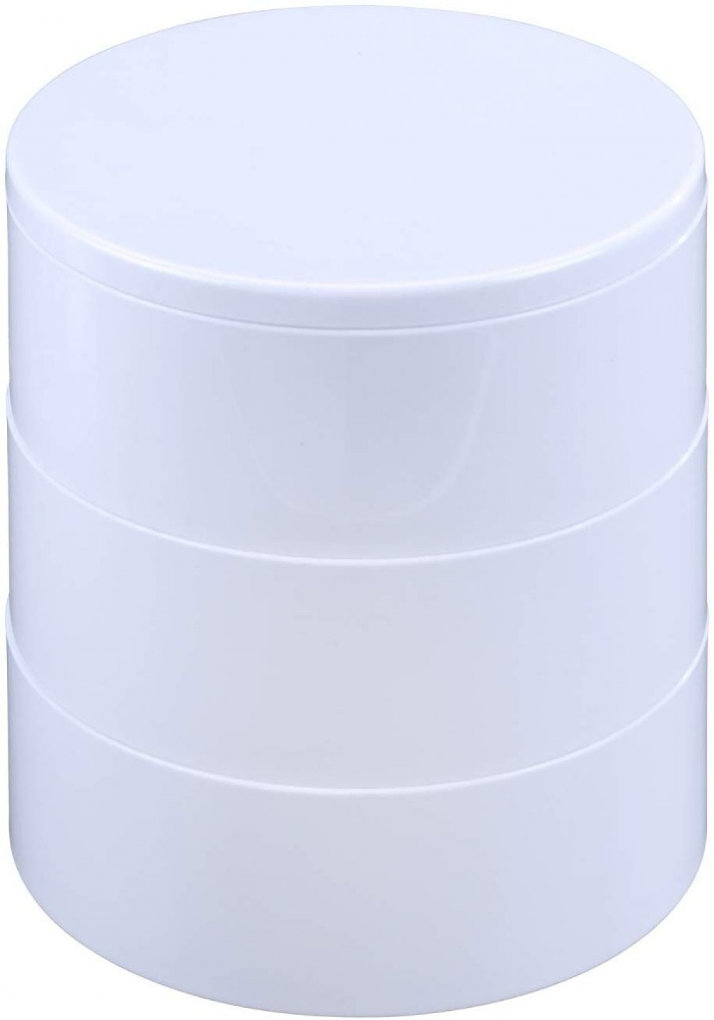 Storage box, COSMETIC TOWER, Ø 13 x H14 cm, White in the group Storage / Bathroom storage / Makeup storage at SmartaSaker.se (40033)