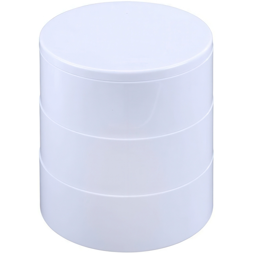 Storage box, COSMETIC TOWER, Ø 13 x H14 cm, White in the group Storage / Bathroom storage / Makeup storage at SmartaSaker.se (40033)