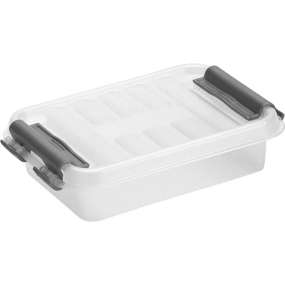 Box, XXS, 0,2 L, Q-LINE MINI BOX, 12 x 7,7 x H 3 cm, Clear / Silver Grey in the group Storage / Storage boxes / Mini organizers at SmartaSaker.se (40037)