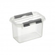 Box, 0,8L, Q-LINE SMALL BOX, 15 x 10 x H 10,8 cm, Clear / Silver Grey