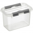 Box, 0,8L, Q-LINE SMALL BOX, 15 x 10 x H 10,8 cm, Clear / Silver Grey
