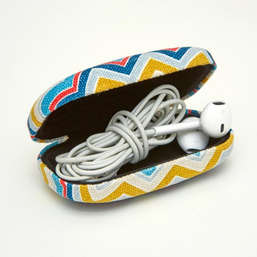 POCKET TRAVEL CASE STRIPPED, Blue in the group Storage / Travel storage / Travel jewelry storage at SmartaSaker.se (40047)