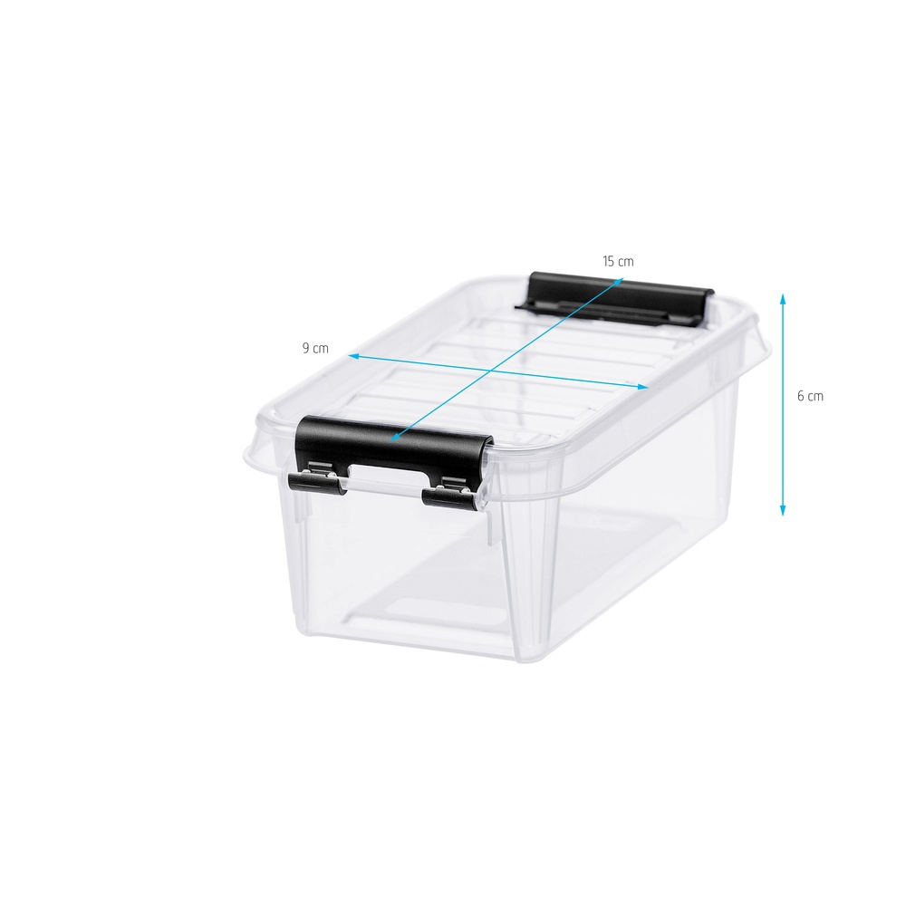 Box, SMARTSTORE 0,3L CLASSIC, MINI, 15 x 9 x H6 cm, Clear / Black in the group Storage / Storage boxes / Mini organizers / Boxes at SmartaSaker.se (40049)