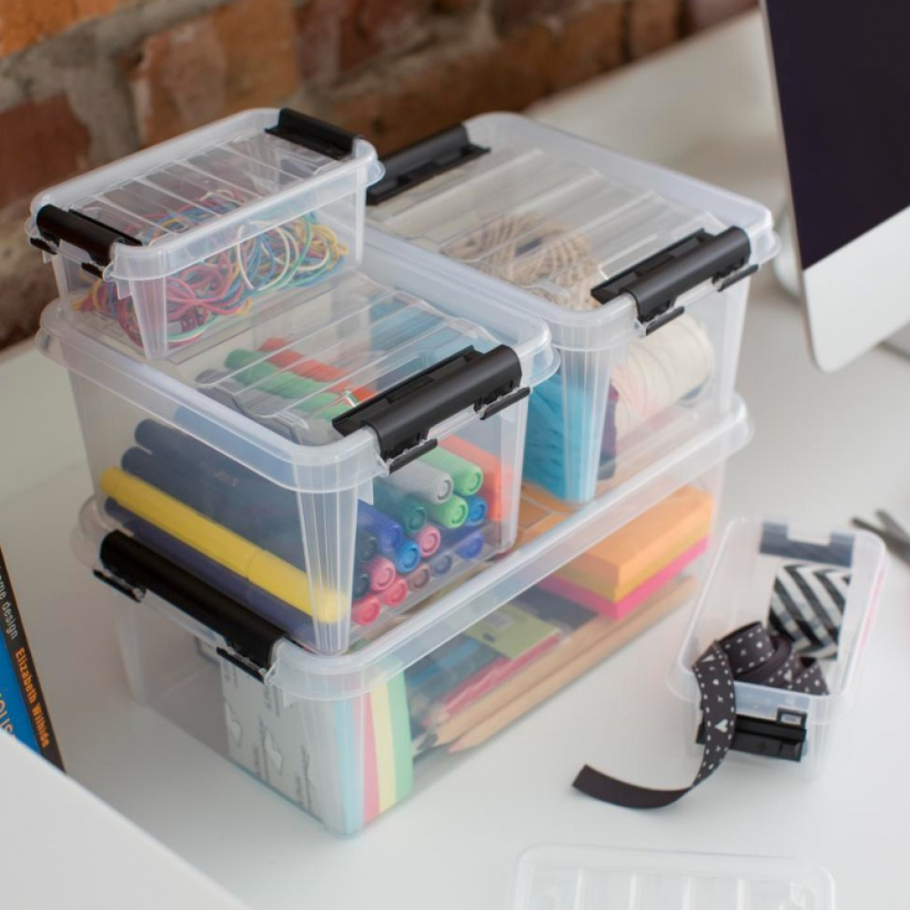 Box, SMARTSTORE 0,3L CLASSIC, MINI, 15 x 9 x H6 cm, Clear / Black in the group Storage / Storage boxes / Mini organizers / Boxes at SmartaSaker.se (40049)