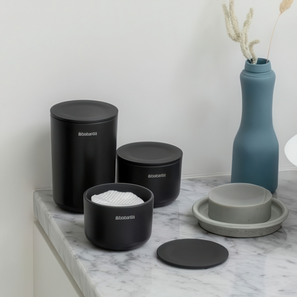 Containers with lid, Set of 3, RENEW STORAGE POTS, Brabantia in the group Storage / Bathroom storage / Makeup storage at SmartaSaker.se (40051)