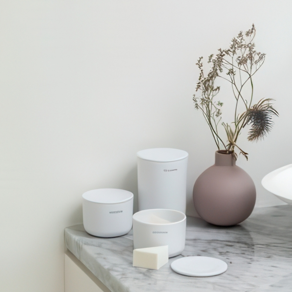 Containers with lid, Set of 3, RENEW STORAGE POTS, Brabantia in the group Storage / Bathroom storage / Makeup storage at SmartaSaker.se (40051)